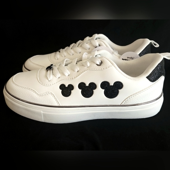 NWT! Disney Mickey Mouse Sparkle Sneakers for Women Size 8 - Picture 9 of 12
